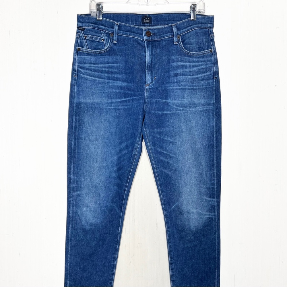 Citizens of Humanity Sharkbite Distressed Fringe Hem High Waist Skinny Jeans - Picture 7 of 12